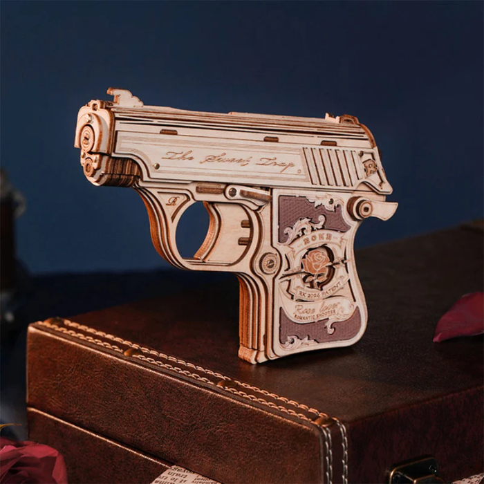 ROKR Mini Gun Toy Wooden 3D Puzzle