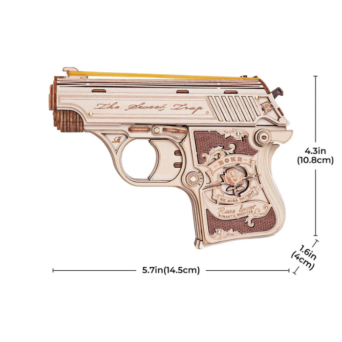 ROKR Mini Gun Toy Wooden 3D Puzzle