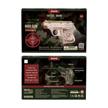 ROKR Mini Gun Toy Wooden 3D Puzzle