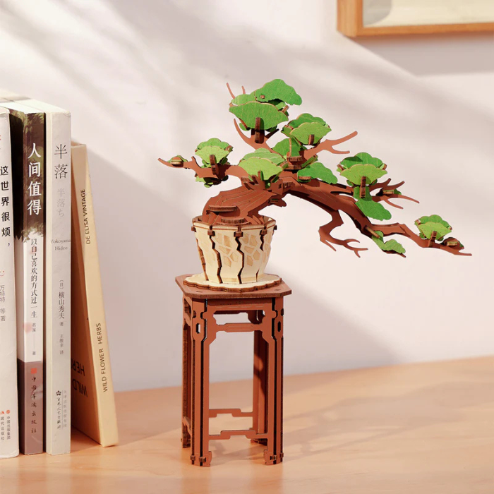 Rolife Evergreen Pine Bonsai DIY Wooden 3D Puzzle
