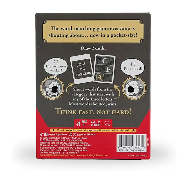 Exploding Kittens Really Loud Librarians Grab And Game