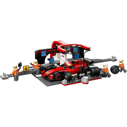 LEGO City F1 Pit Stop And Pit Crew With Ferrari Car 322 Pieces