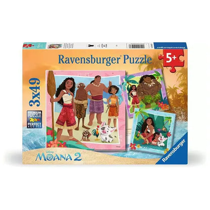 Ravensburger Disney Moana 2 3x49 Piece Jigsaw Puzzle