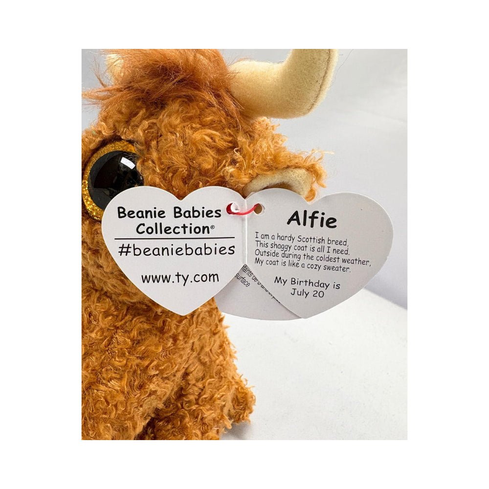 Ty Beanie Boos Alfie The The Highland Cow 6 Inch