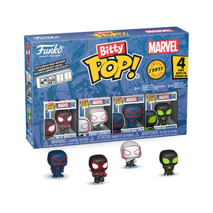 Funko Bitty Pop! Spider-Man: Miles Morales, Ghost Spider, Spider-Man