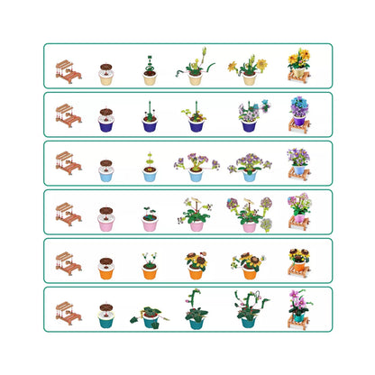 MAX Build More Garden 150-Piece Mini Potted Plants Building Set
