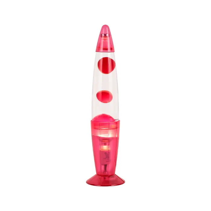 Liquid Lamp Clear Red 13"