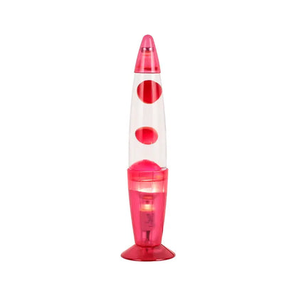 Liquid Lamp Clear Red 13"