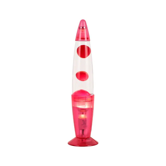 Liquid Lamp Clear Red 13"