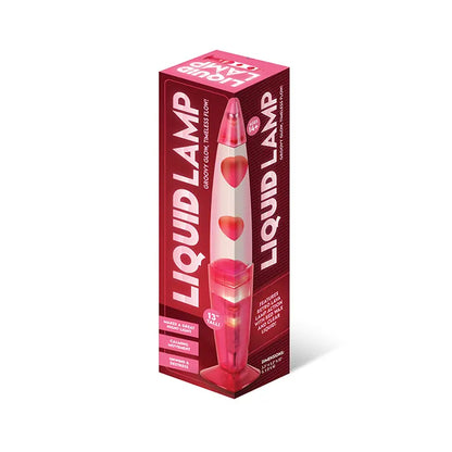 Liquid Lamp Clear Red 13"