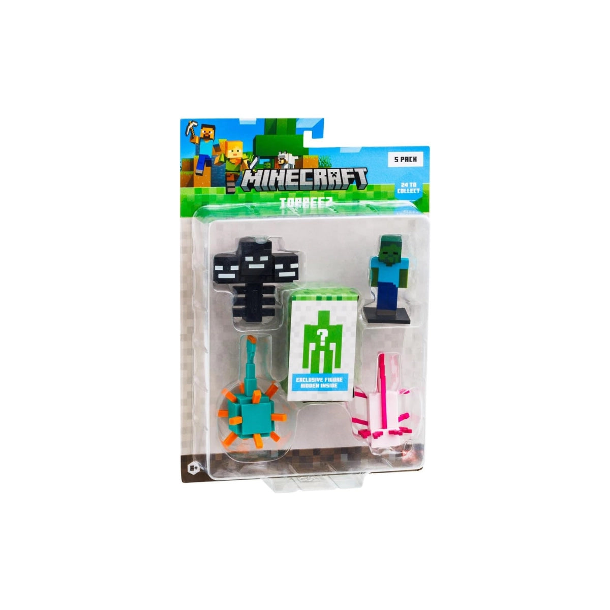 Minecraft 3D Toppeez 5 Pack – Mini Character Toppers Set