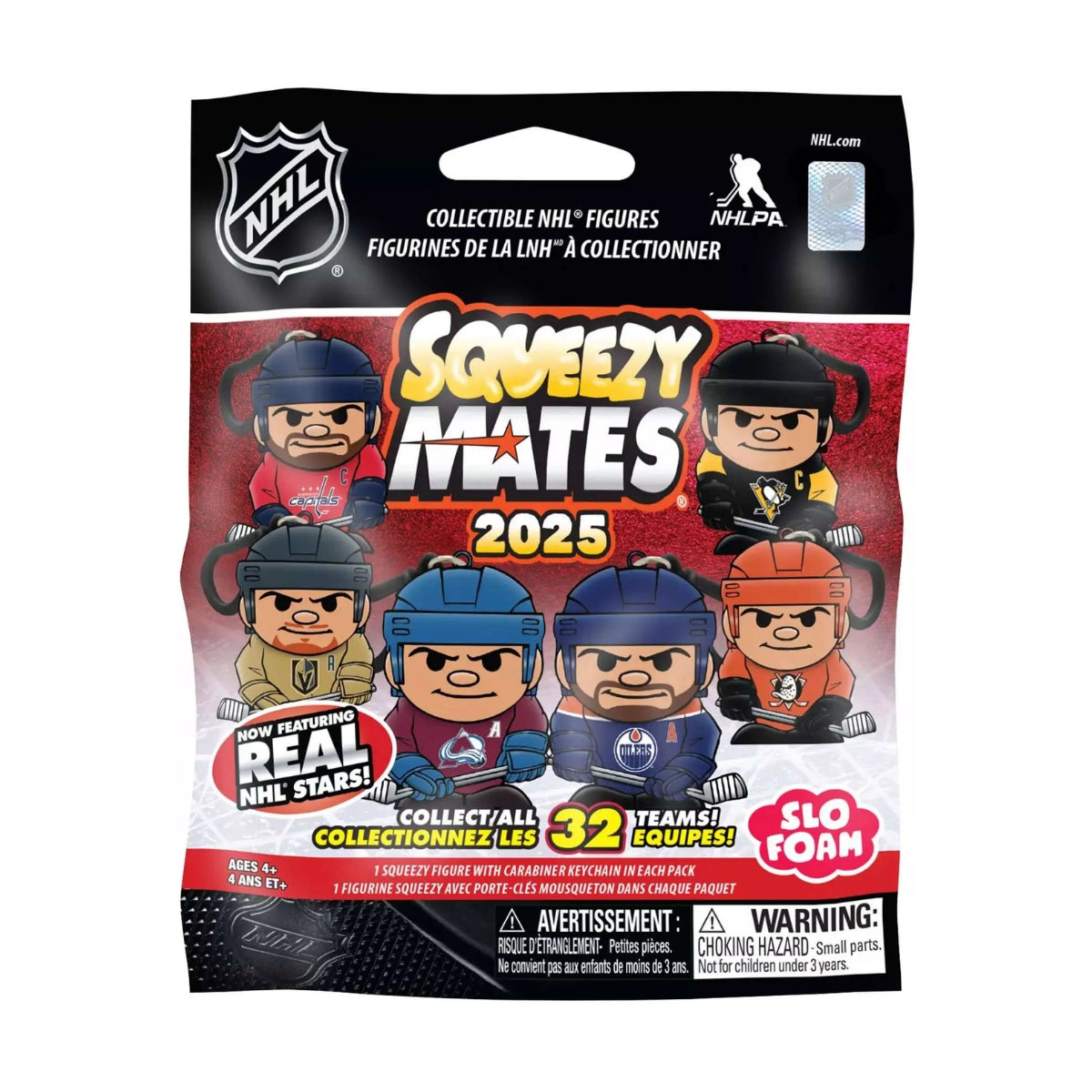 SqueezyMates 2025 NHL Slo-Foam Hockey Figures Blind Pack