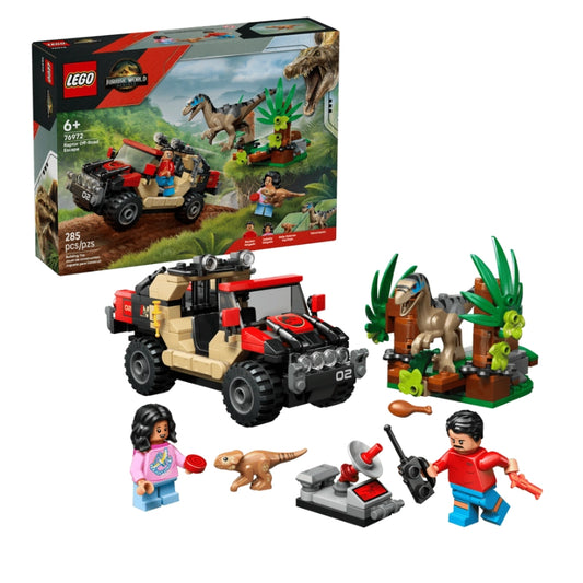 LEGO Jurassic World Raptor Off-Road Escape 285 Pieces