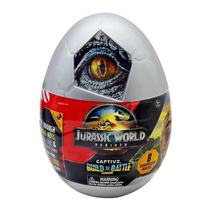 Jurassic World Rebirth Captivz Surprise Egg Build-N-Battle Dinos (Deluxe Mystery Pack)