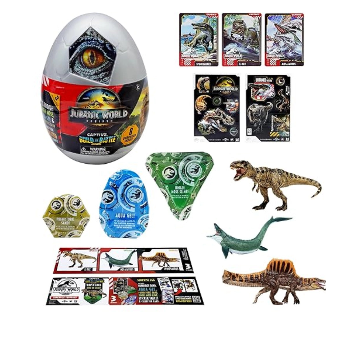 Jurassic World Rebirth Captivz Surprise Egg Build-N-Battle Dinos (Deluxe Mystery Pack)