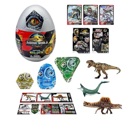 Jurassic World Rebirth Captivz Surprise Egg Build-N-Battle Dinos (Deluxe Mystery Pack)