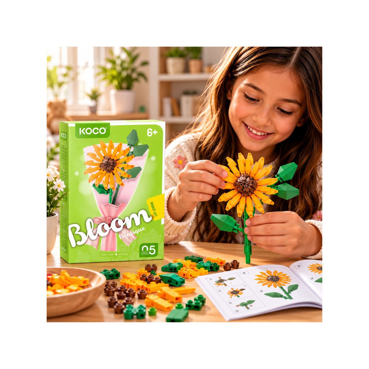 Bouquet Series Building Blocks - Flower Building - Assorted