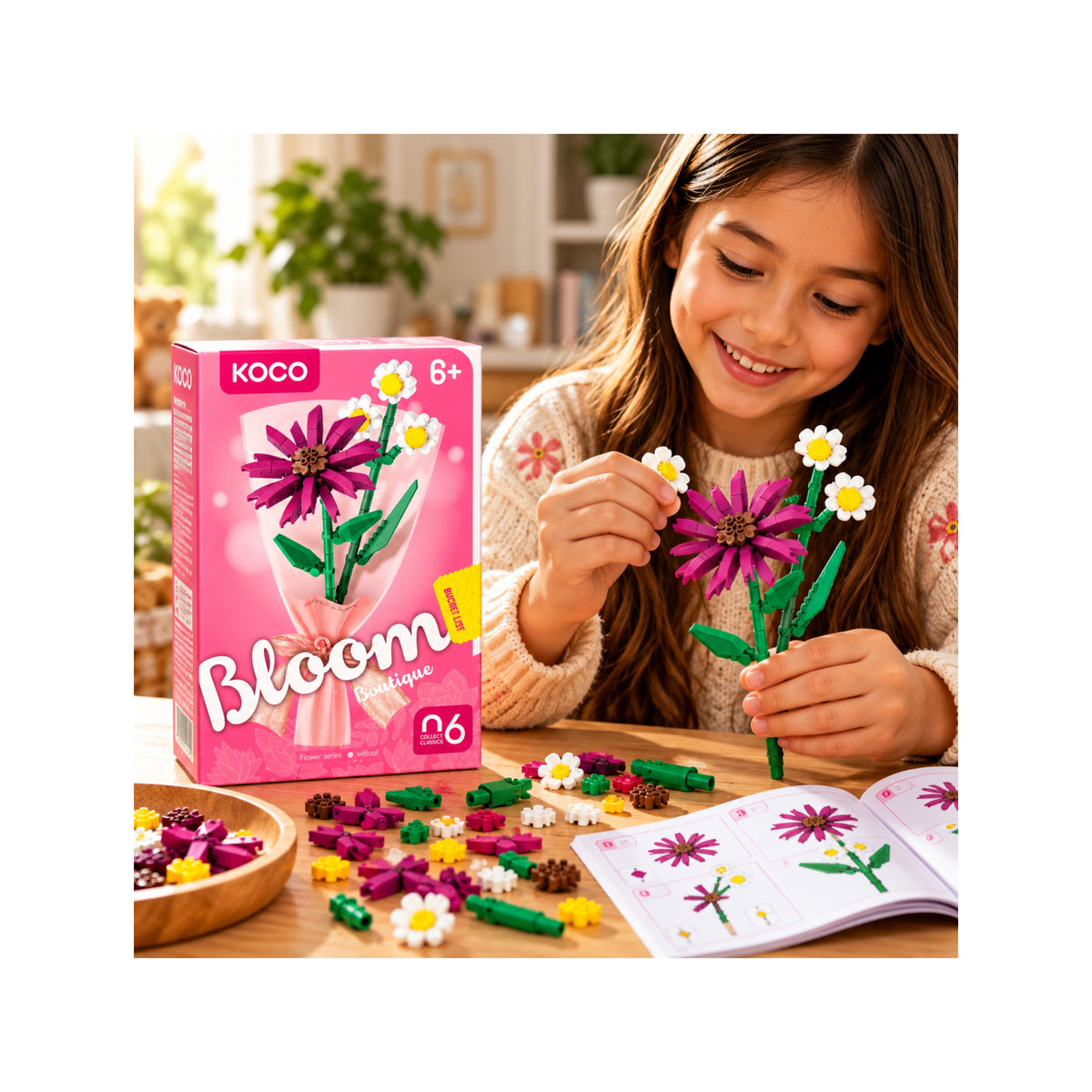 Bouquet Series Building Blocks - Flower Building - Assorted