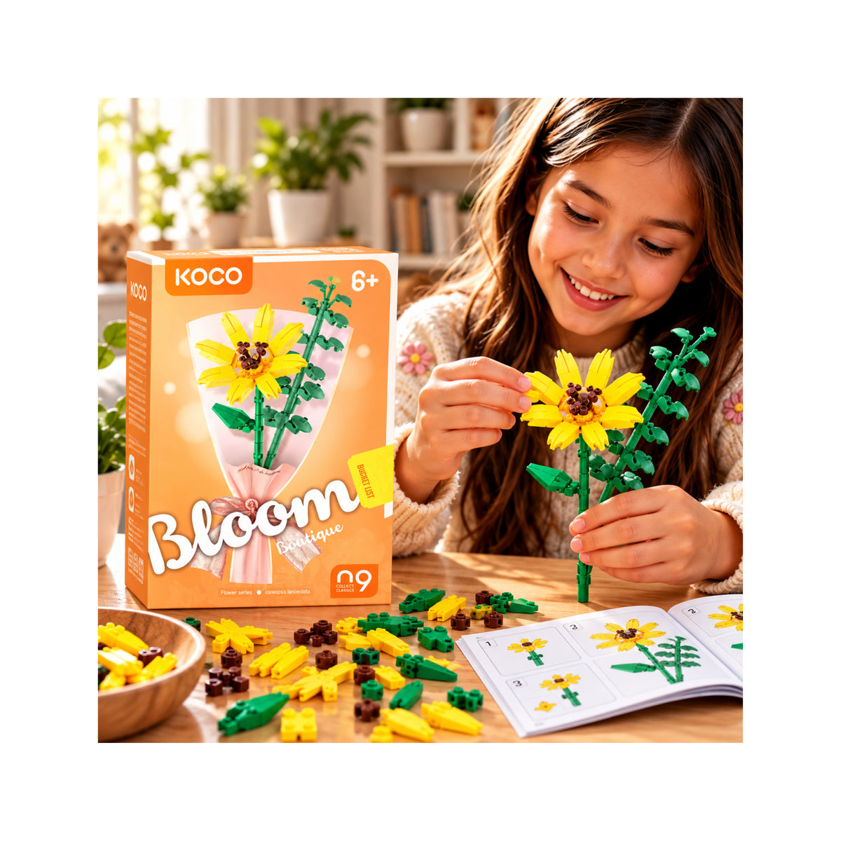 Bouquet Series Building Blocks - Flower Building - Assorted