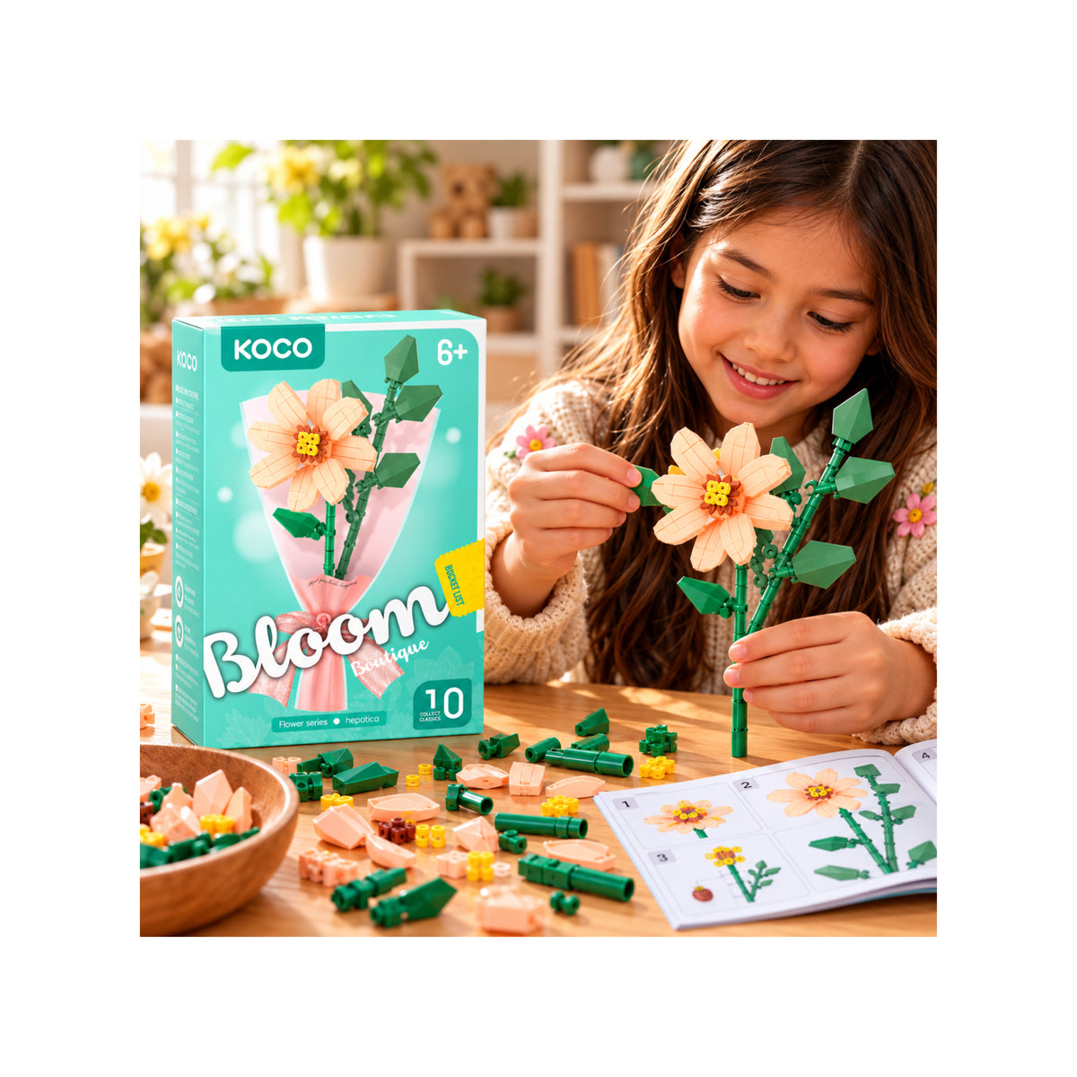 Bouquet Series Building Blocks - Flower Building - Assorted