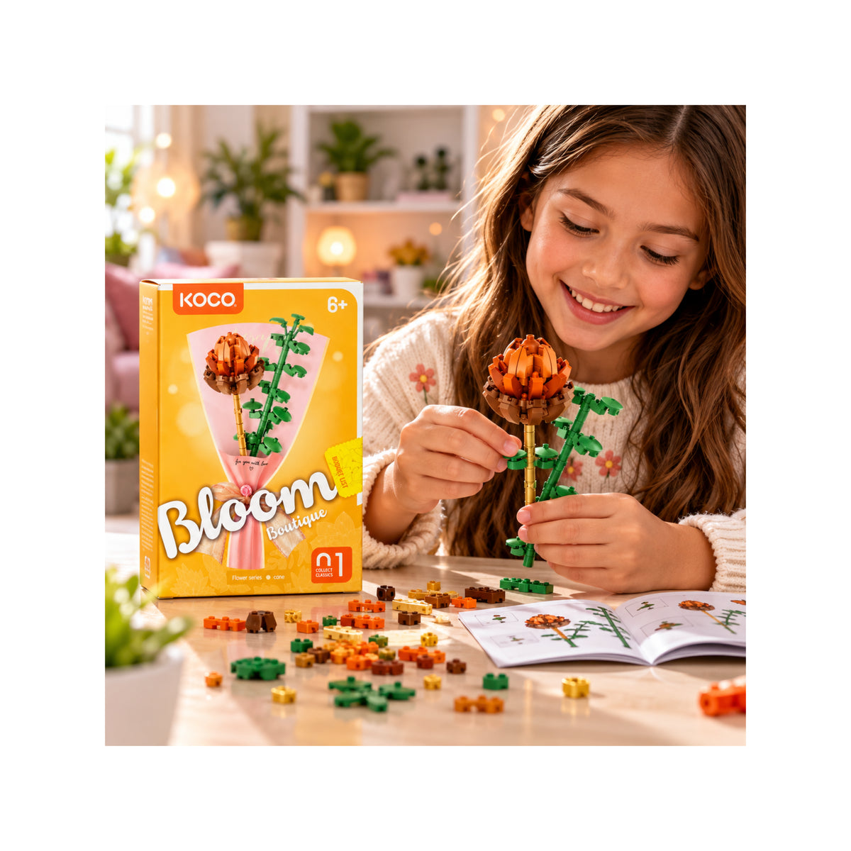 Bouquet Series Building Blocks - Flower Building - Assorted