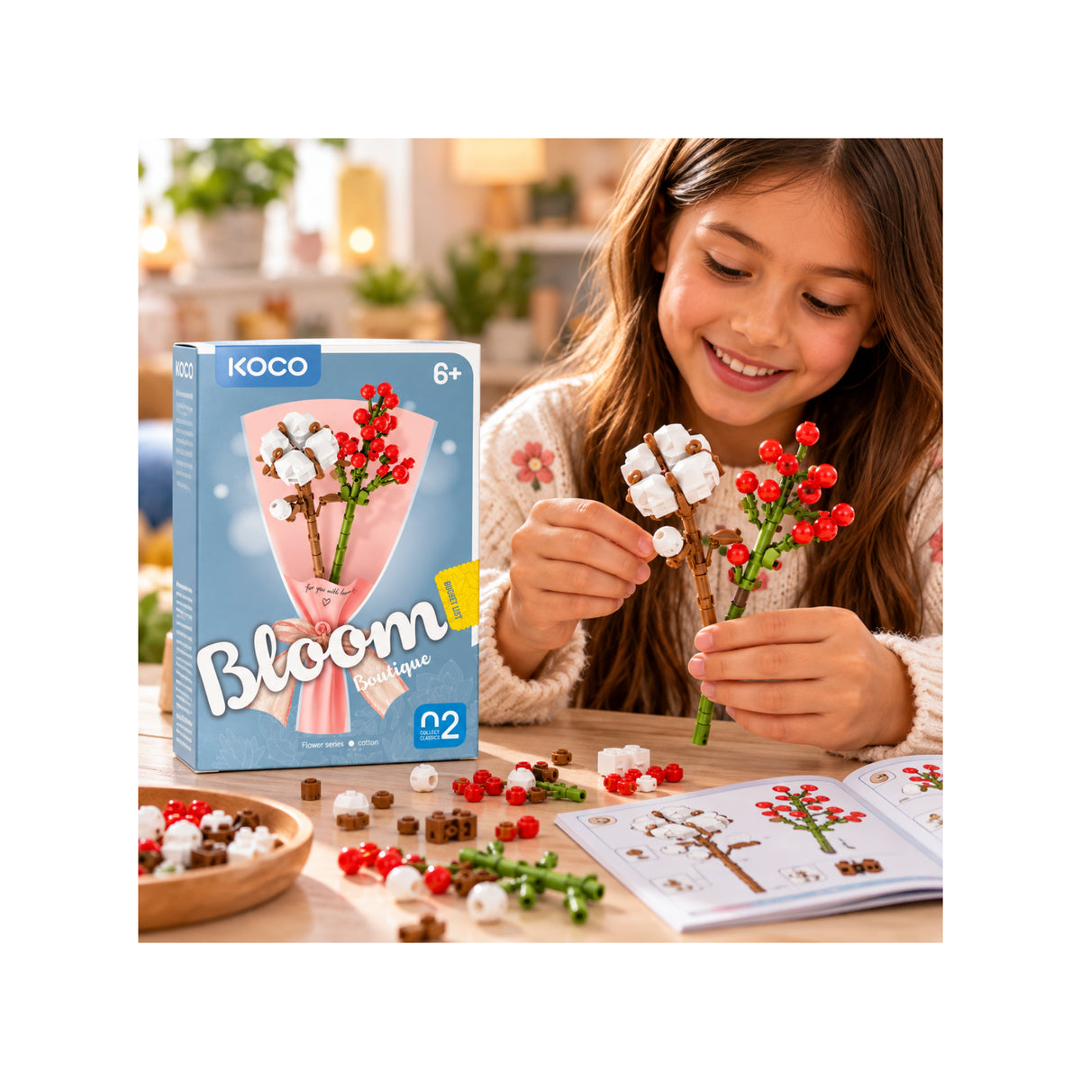 Bouquet Series Building Blocks - Flower Building - Assorted