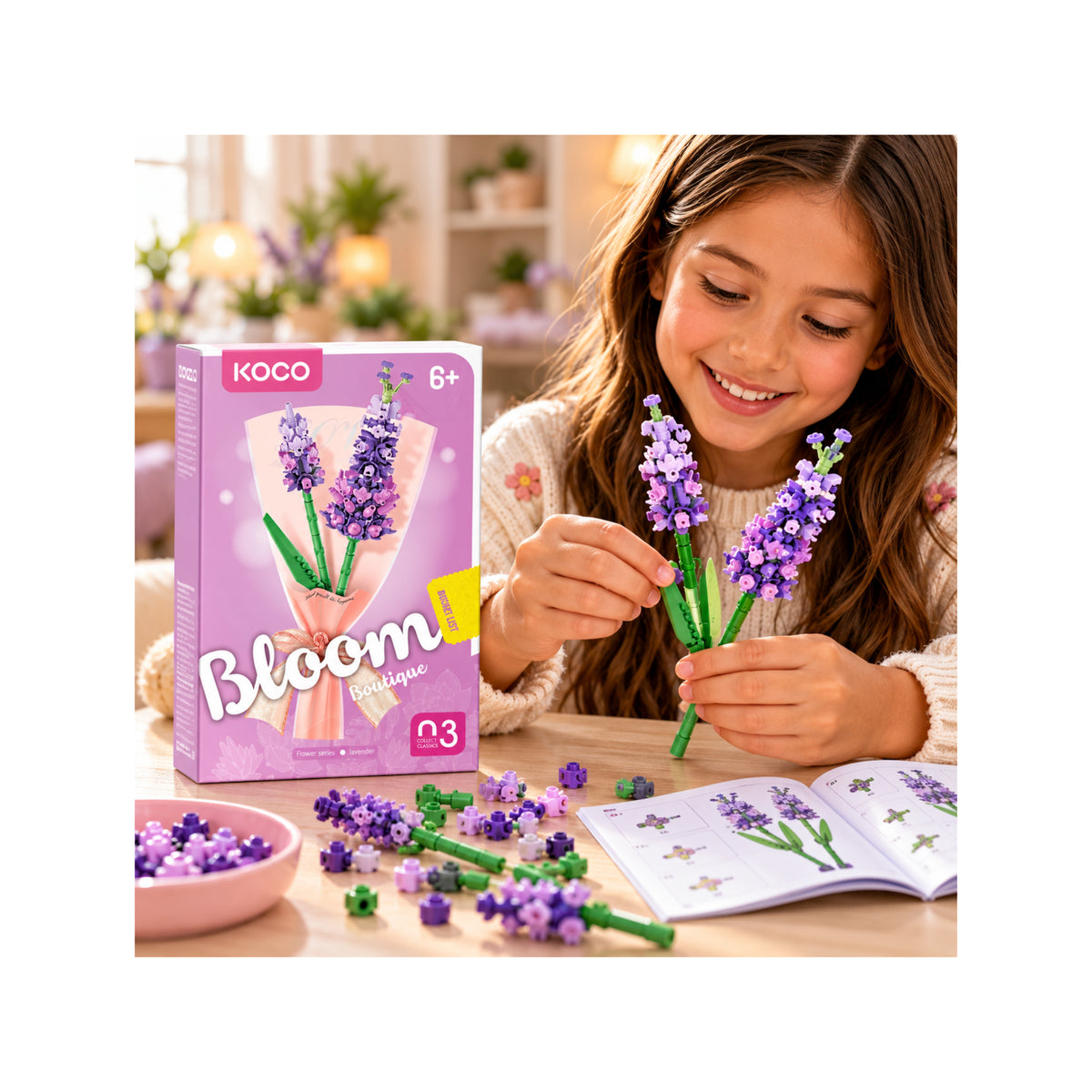 Bouquet Series Building Blocks - Flower Building - Assorted