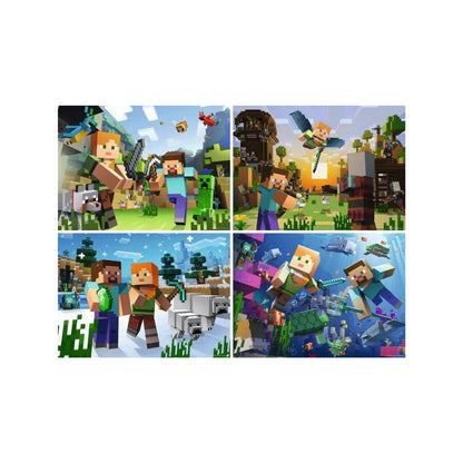 Ravensburger Children's puzzle 4x100 pieces - Minecraft - Bumper Pack