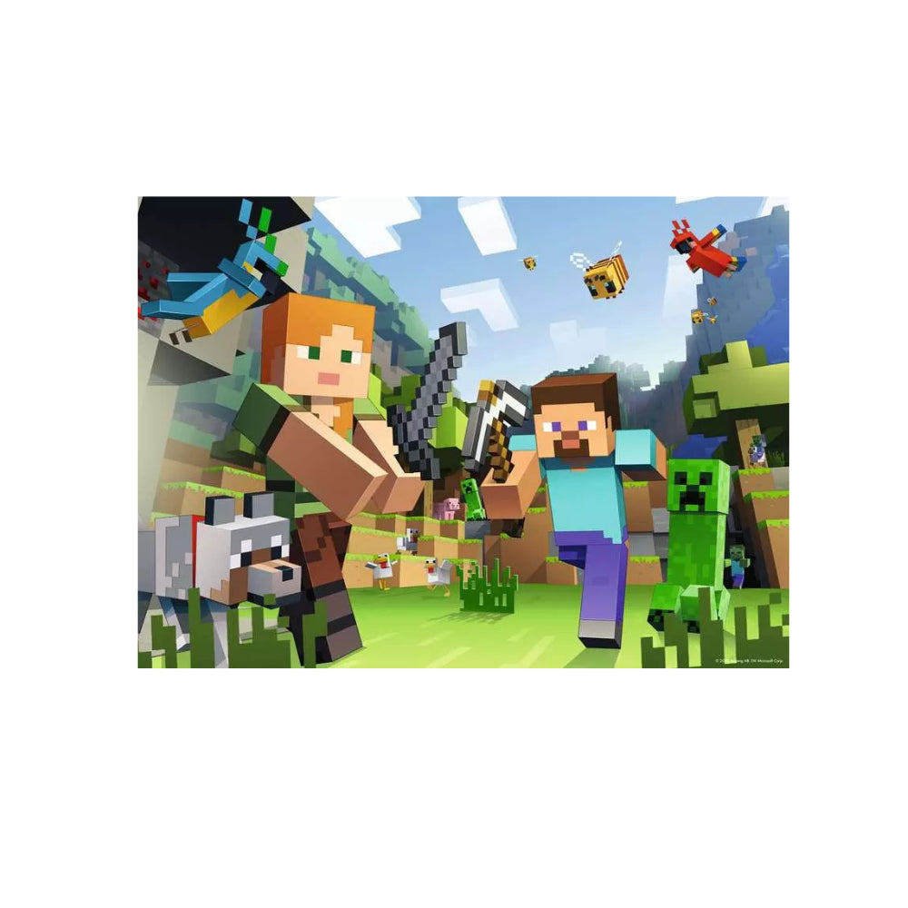 Ravensburger Children's puzzle 4x100 pieces - Minecraft - Bumper Pack