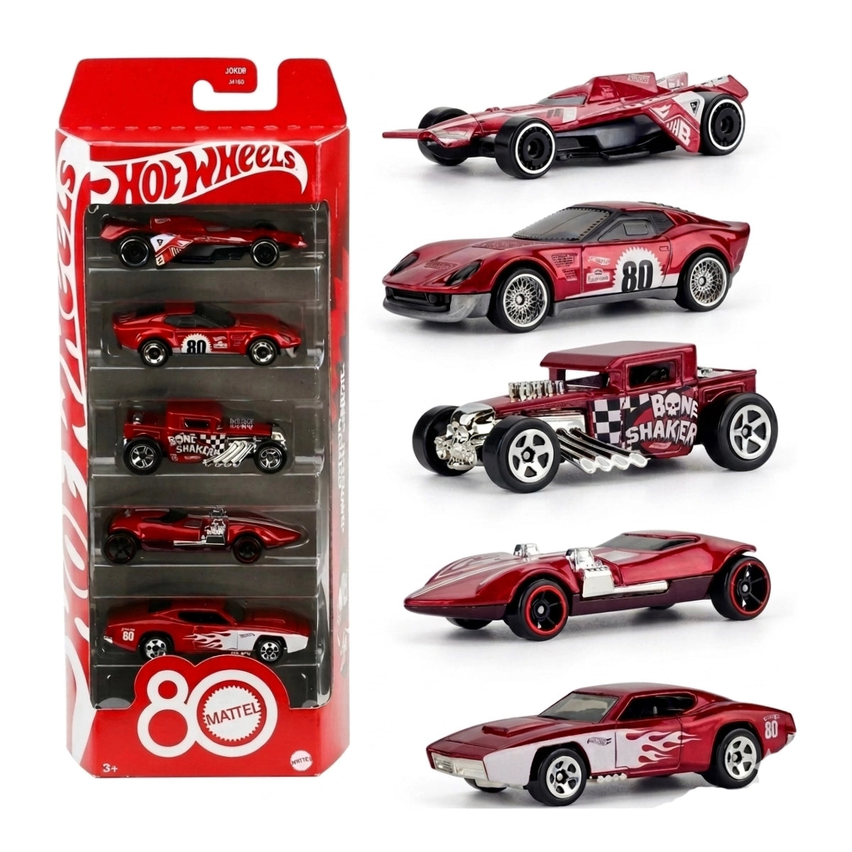 Hot Wheels 80th Anniversary 5-Pack Die-Cast Cars Set
