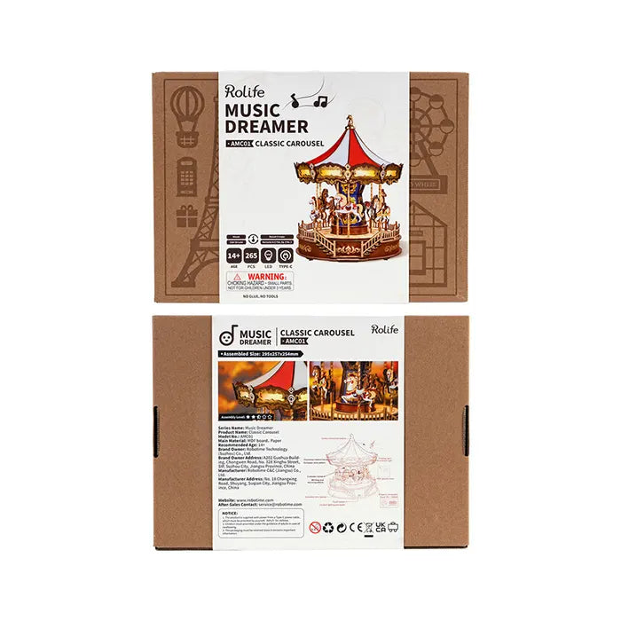 Rolife Classic Carousel 3D Wooden Puzzle