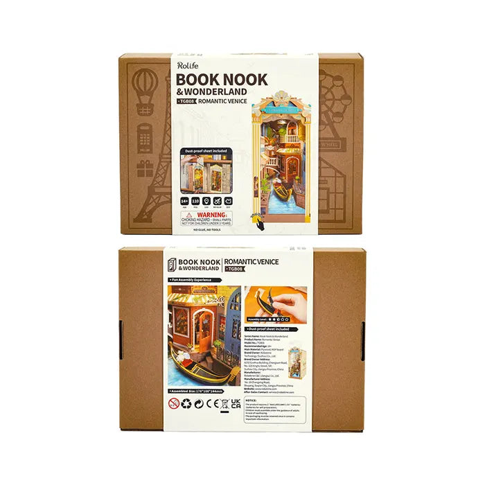 Rolife Romantic Venice DIY Book Nook Shelf Insert Kit