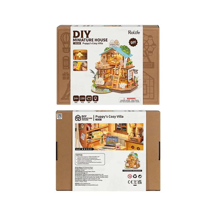 Rolife Puppy's Cozy Villa DIY Miniature House