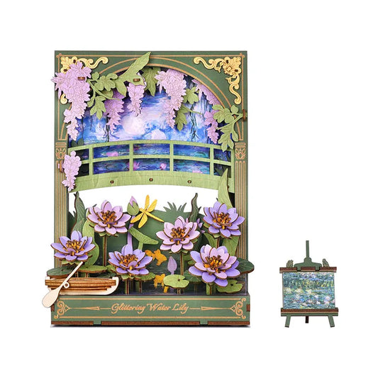Rolife Glittering Water Lily Wall Art 3D Wooden Puzzle