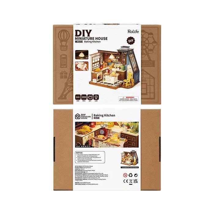 Robotime Baking Kitchen DIY Miniature House