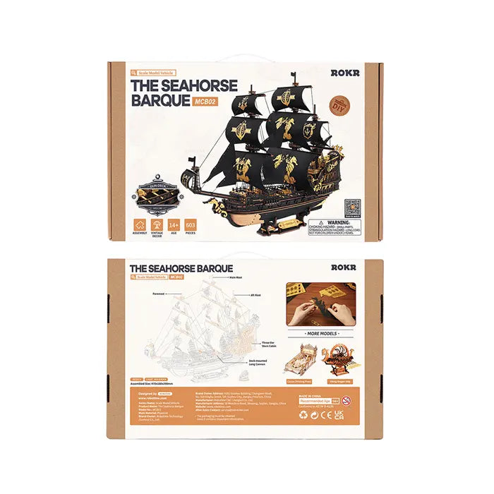 Robotime The Seahorse Barque 3D Wooden Puzzle