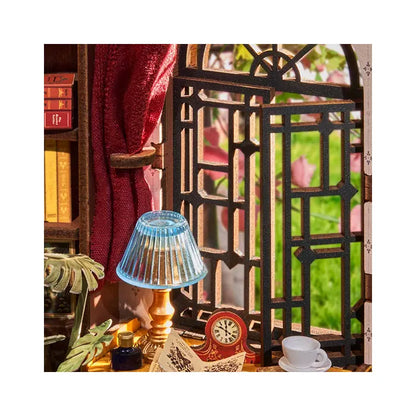 Robotime Silent Corner Study DIY Book Nook Shelf Insert
