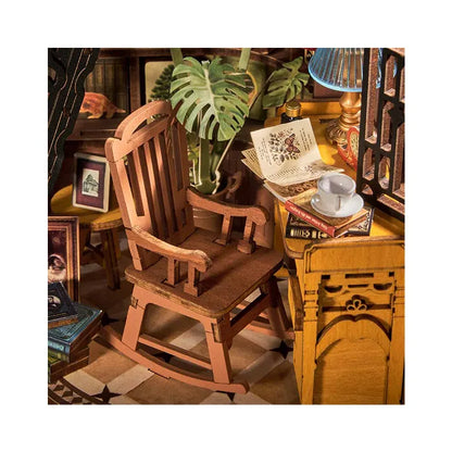 Robotime Silent Corner Study DIY Book Nook Shelf Insert