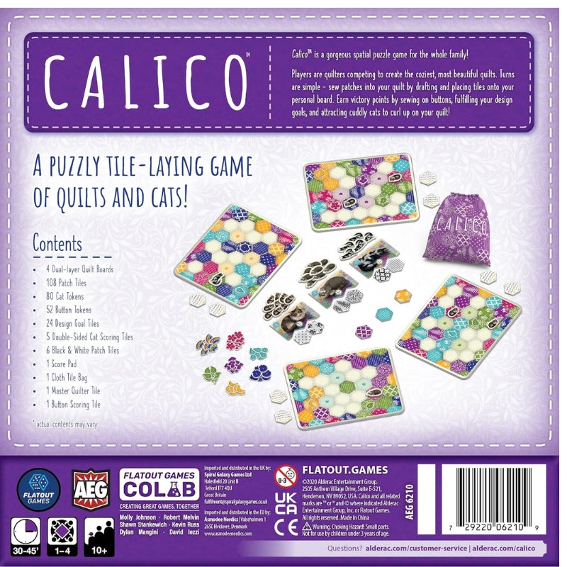 AEG & Flatout Games | Calico - Award Winning Board Game for The Whole Family