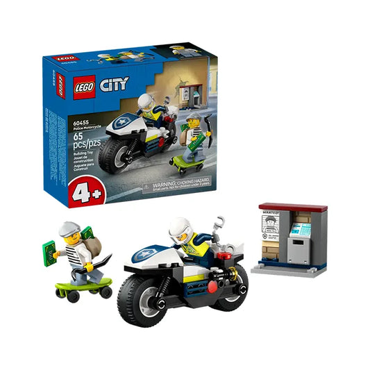 LEGO City Police Motorcycle Chase 65 Pieces