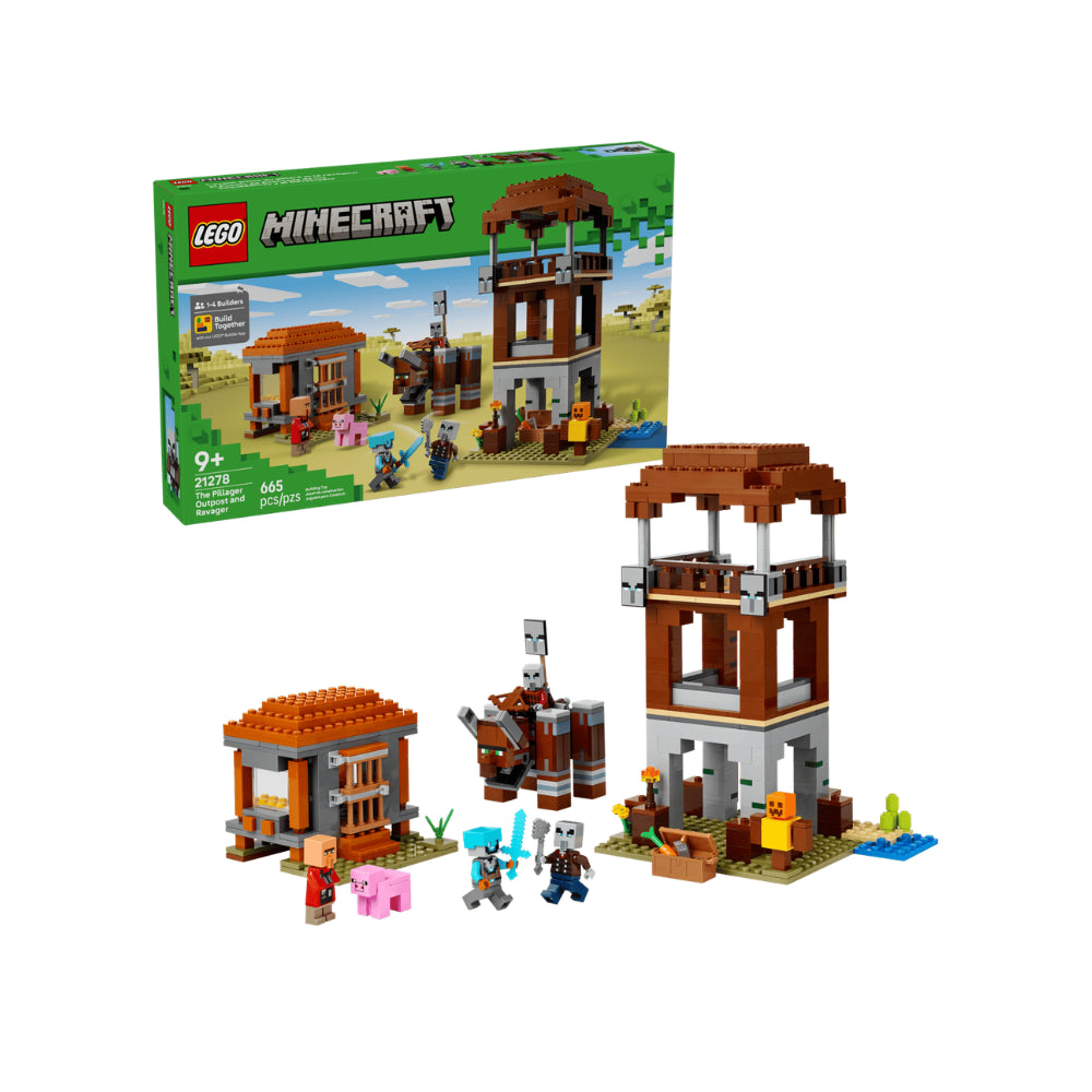 LEGO Minecraft The Pillager Outpost and Ravager 665 Pieces
