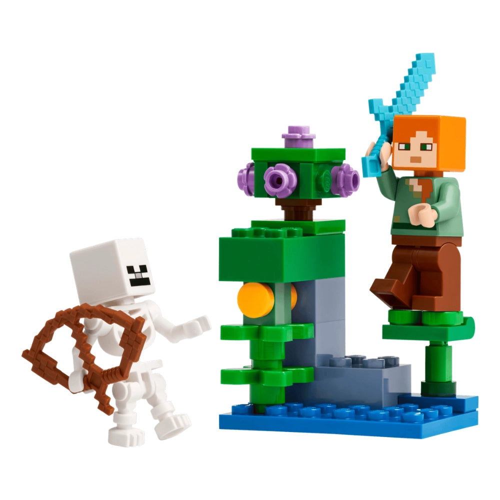 LEGO Minecraft The Lush Cave Fight – 40 Pieces Building Set (Ages 6+)