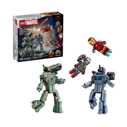 LEGO Marvel Iron Man &amp; War Machine vs. Hammer Drones 204 Pieces