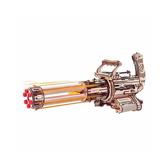 Robotime ROKR Rotating-Barrel Machine Toy Gun 3D Wooden Puzzle