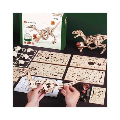 Robotime ROKR Velociraptor Mechanical 3D Wooden Puzzle