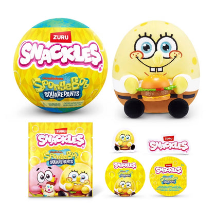 Mini Brands Snackles SpongeBob SquarePants 5-Inch Plush Capsule – Surprise Character Toy