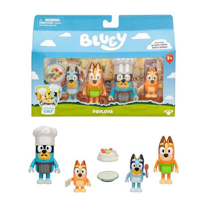 Bluey Figure 4-Pack Series 13 Assorted Set – Kids Character Toy Figures