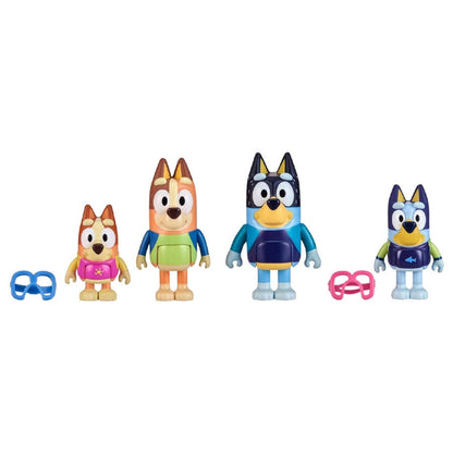 Bluey Figure 4-Pack Series 13 Assorted Set – Kids Character Toy Figures