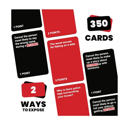 Cancelled - Hilarious Party Game for Adults - 350 Cards