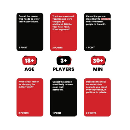 Cancelled - Hilarious Party Game for Adults - 350 Cards